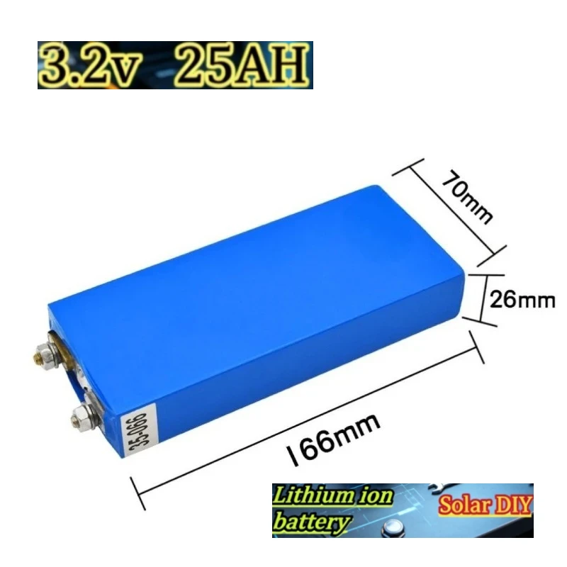 

3.2V 25Ah Lithium Ion Battery Pack Perfect for DIY Solar Systems Built-in Overcharge Protection Durable & Long Lasting