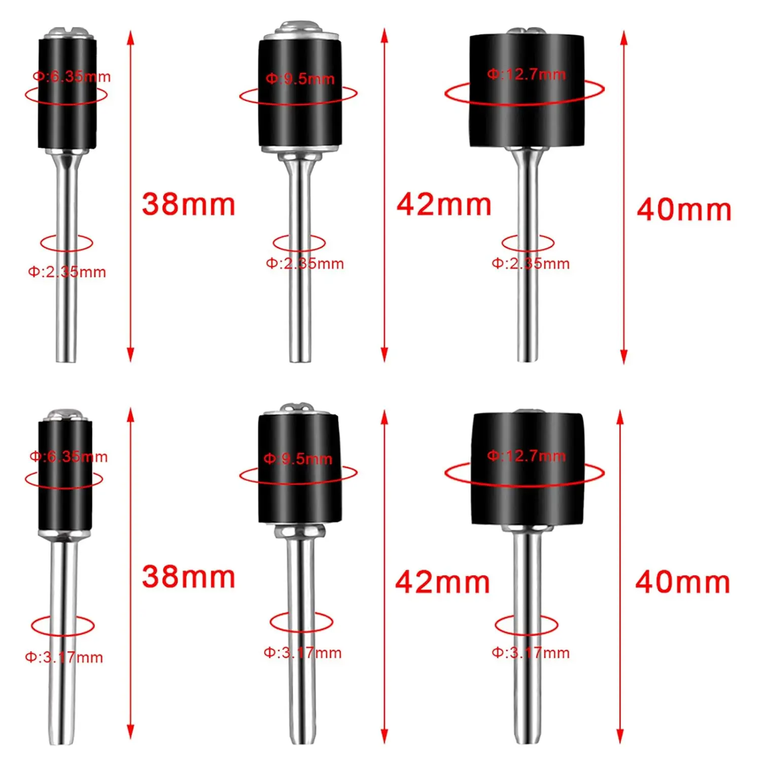 132 Pcs Aluminum Oxide Sanding Drum Set with Box Including Drum Sander Sanding Sleeves and Drum Mandrels for Dremel Rotary Tool