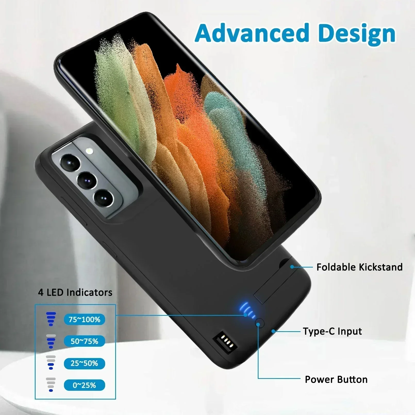 10000mAh Power Case for Samsung Galaxy Note 20 Ultra 10  S10 S20 S21 S22 Plus Ultra S10e Battery Charger Case Charging PowerBank