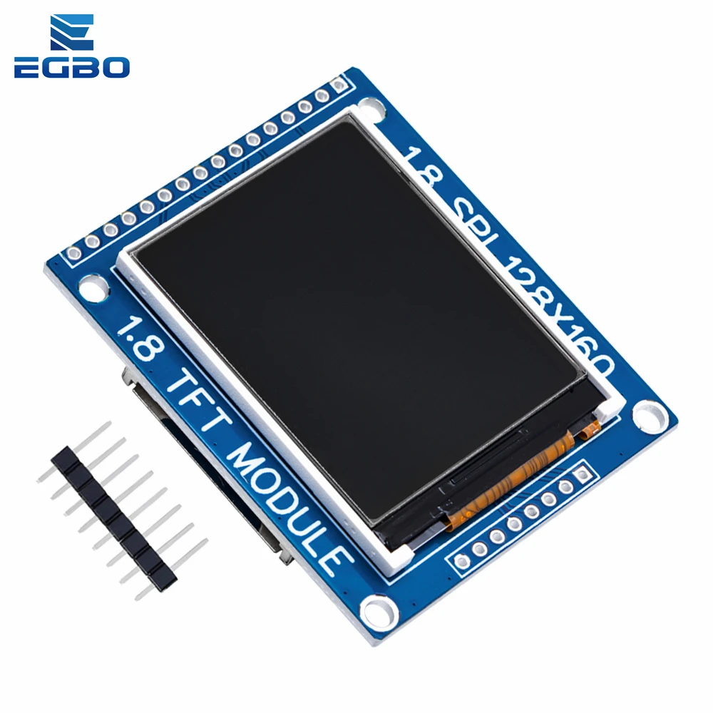 1.8 Inch SPI TFT LCD Display Module 128x160 with PCB Adapter, 3.3V/5V Dual Power IO Interface for Arduino