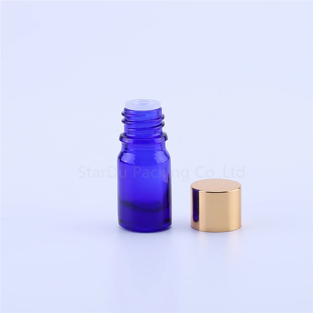 Bottiglie di vetro da 10 pezzi da 5 ml Bottiglie vuote per bottiglie porta liquidi per profumo di olio essenziale + tappo portatile