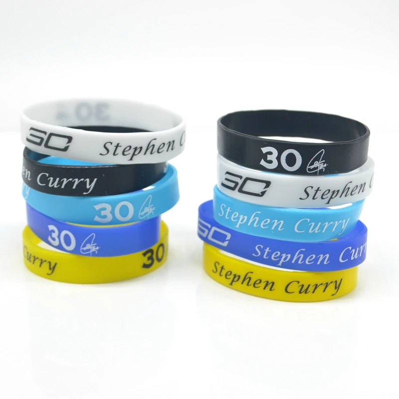 NEW 10x Stephen Curry #30 Basketball MVP Superstar Wristband Silicone Bracelet Fashion Sport Jewelry