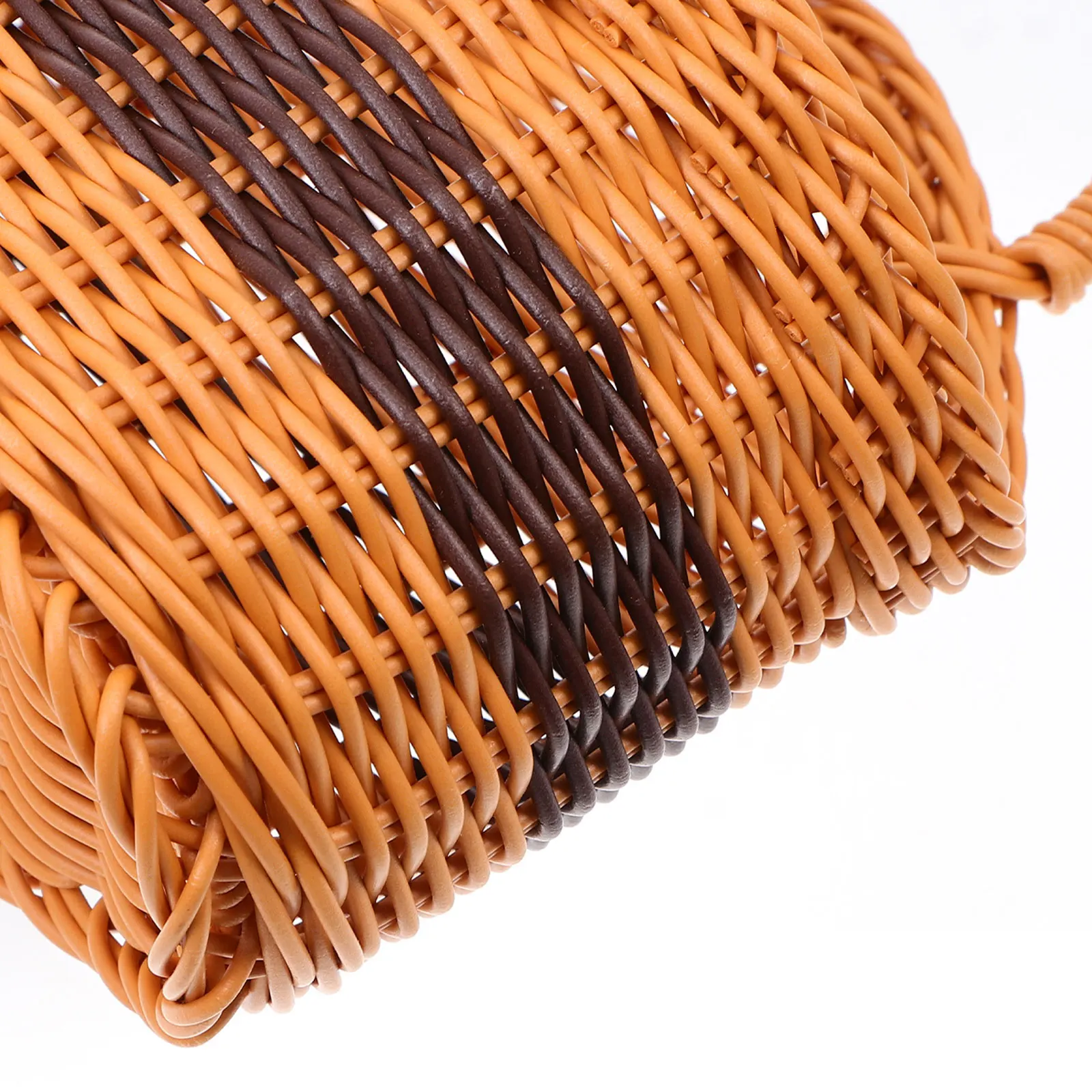 

1pc Hanging Storage Container Wall-Mounted For Kitchen Home Decor Woven Craft Basket Pendant Decorative Flower Basket Balcony