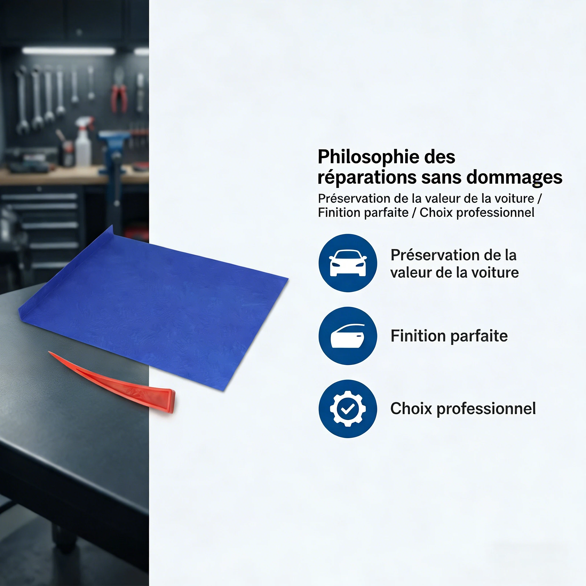 Plaque de Protection Assistante pour Réparation de Bosses de Voiture, Planche de Protection pour Vitre, Outil Anti-Rayure pour Réparation sans Peinture