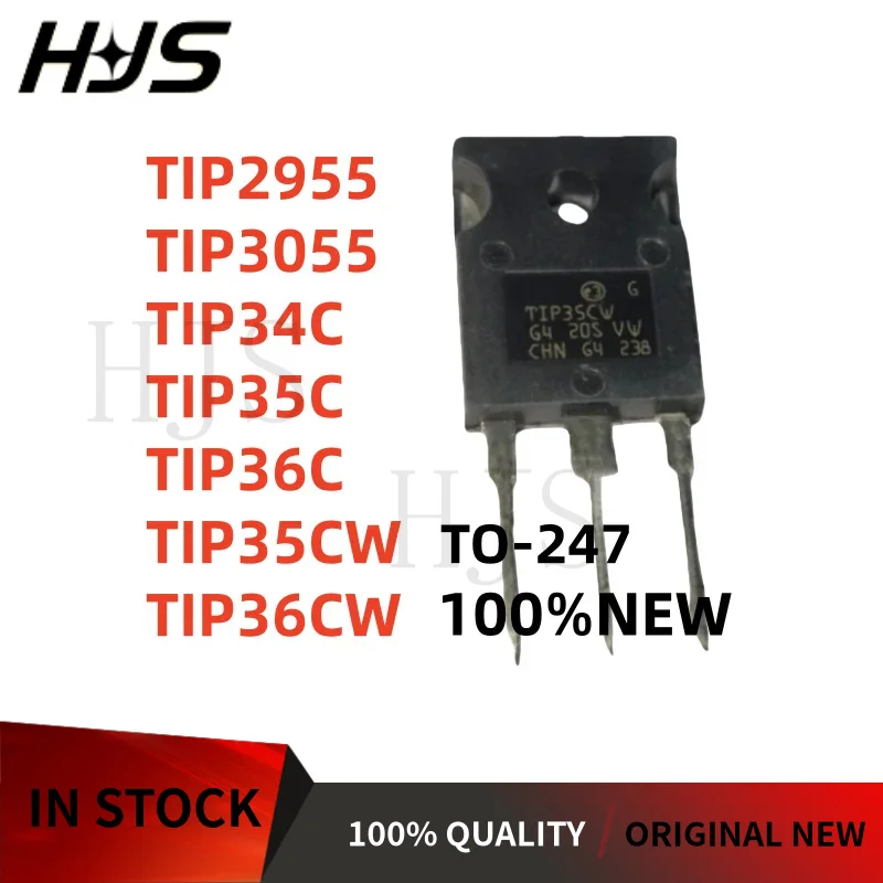 5PCS 100%NEW TIP2955 TIP3055 TIP34C TIP35C TIP36C TIP35CW TIP36CW TO-247 In stock