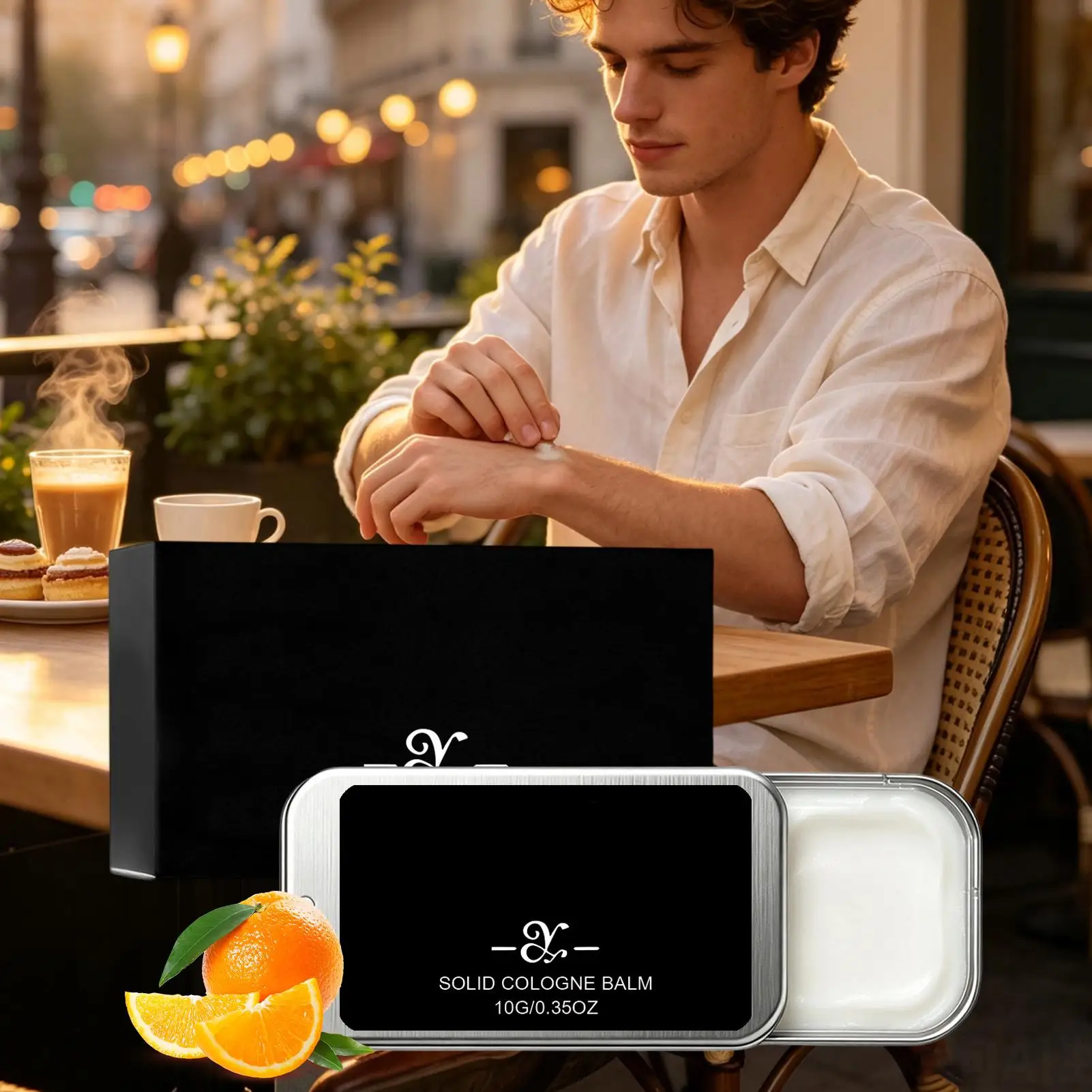 Cologne Balm Mini Long Lasting Portable Plant Extract Fragrance Pocket Perfume Balm for Men Body Boyfriend Husband Dad Business view 4