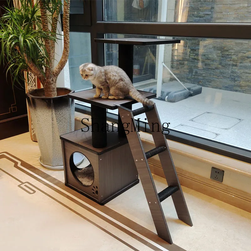 

ZYY nest cat tree integrated cat shelf cat scratch column large sisal jumping platform does not take up local supplies