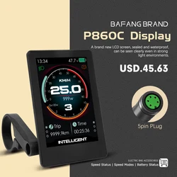Electric Bicycle LCD P860C Display Ebike Intelligent LCD Screen Electric Bike Compitable for BBS02B BBS01B BBSHD Mid Motor