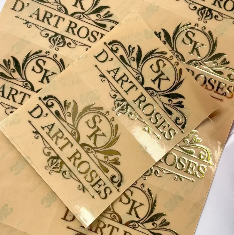 Customized permanent self-adhesive labels for commercial logos, waterproof 3D metal transfer stickers, and product packaging