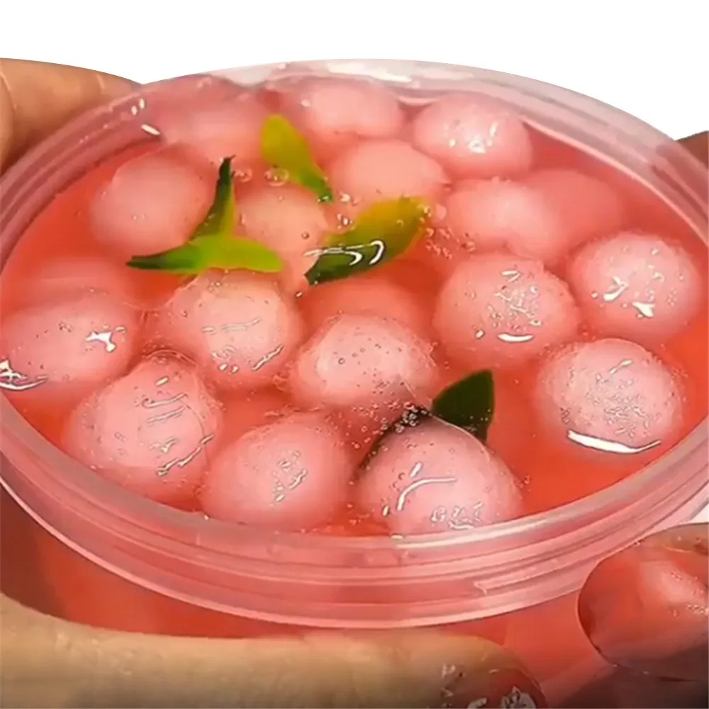 الوحل الوردي الخوخ المعطرة الإجهاد الاطفال واضح كريستال لعبة كريستال الطين الوحل لعبة الضغط السنة الجديدة، هدية عيد الميلاد #4