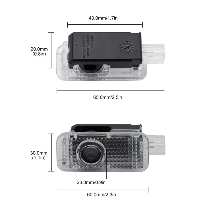 2X LED For Touareg 2004-2010 2009 2005 2008 2006 2007 Phaeton 2005-2011-2012 Passat B5 B5.5 Car Door welcome Light Accesssories