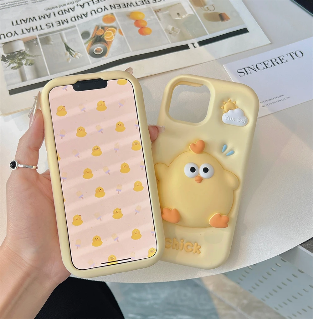 3D Funny Cute Yellow Chick Cartoon Silicone Phone Case for IPhone 13 14 15 16 Pro Max Plus 15pro Shockproof Iphone 16 Pro Cover - AliExpress 202192403 3D Funny Cute Yellow Chick Cartoon Silicone Phone Case for IPhone 13 14 15 16 Pro Max Plus 15pro Shockproof Iphone 16 Pro Cover - AliExpress 202192403