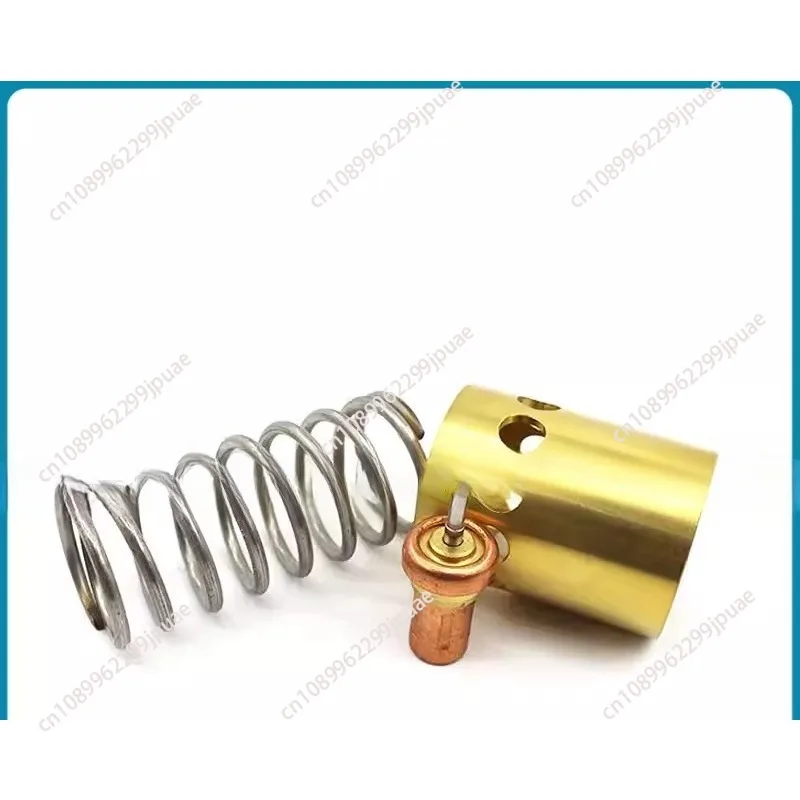 The air compressor temperature control valve initially opens to 80 degrees Celsius and fully opens to 95 degrees Celsius.