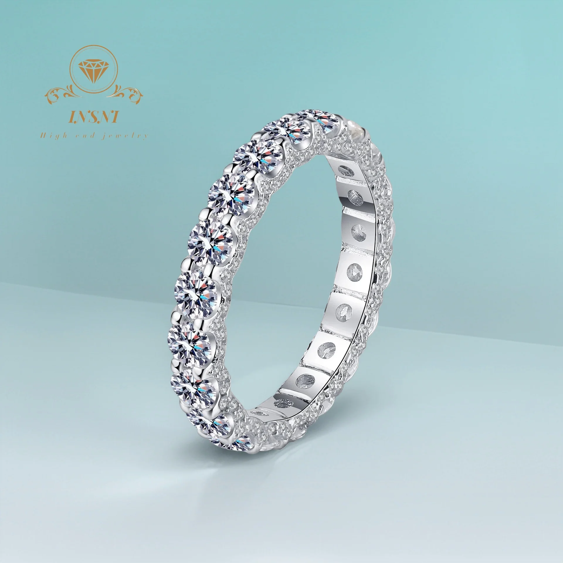 

Сертифицированное кольцо с кластерным моассанитом 1 карат, кубинская цепочка, серебро S925, позолота PT950, обручальное кольцо для женщин, подарок, гипоаллергенное