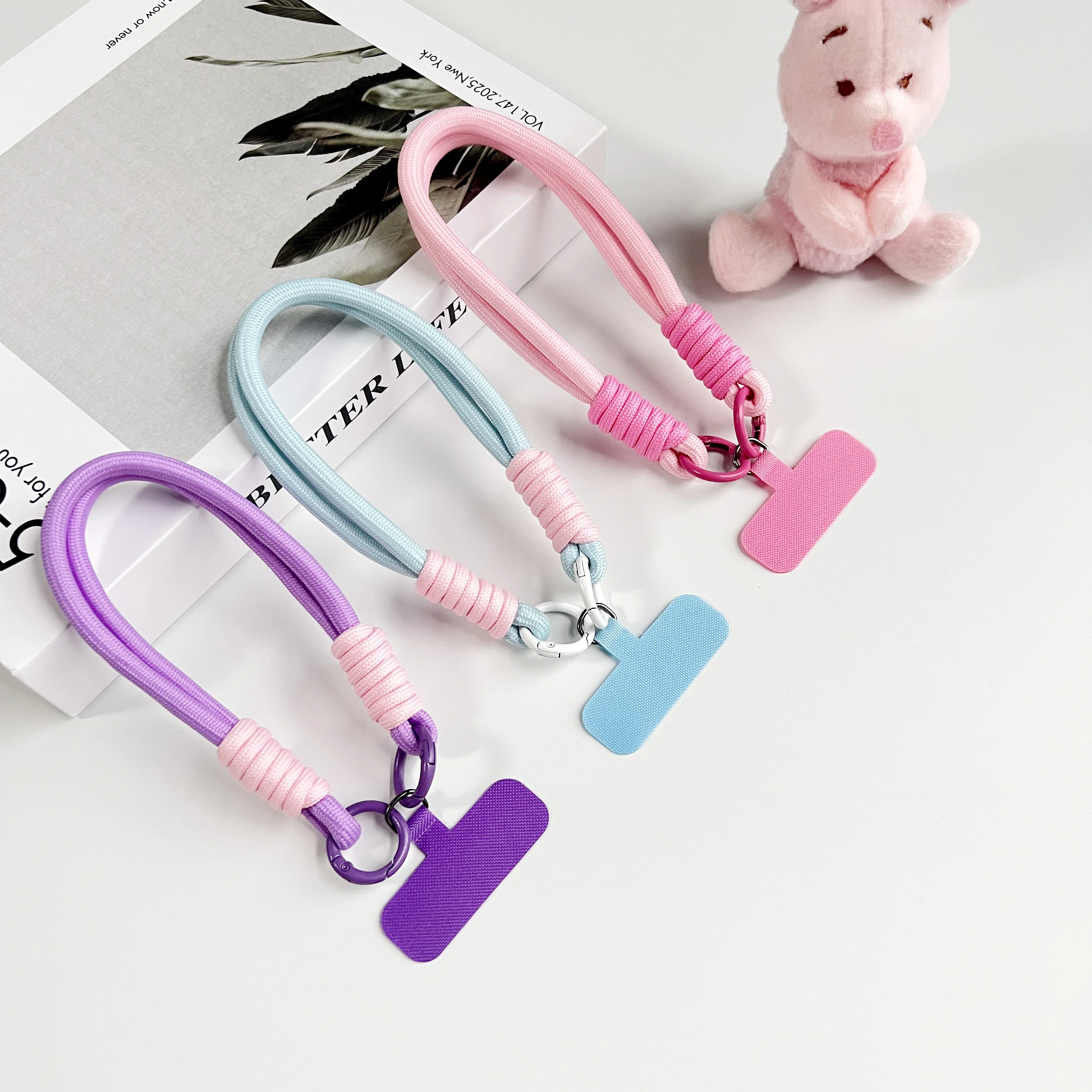 New Handwoven Universal Lanyard Mobile Phone Universal Lanyard Wrist Strap Short Rope Hand Strap Hand Rope Decorative Pendant