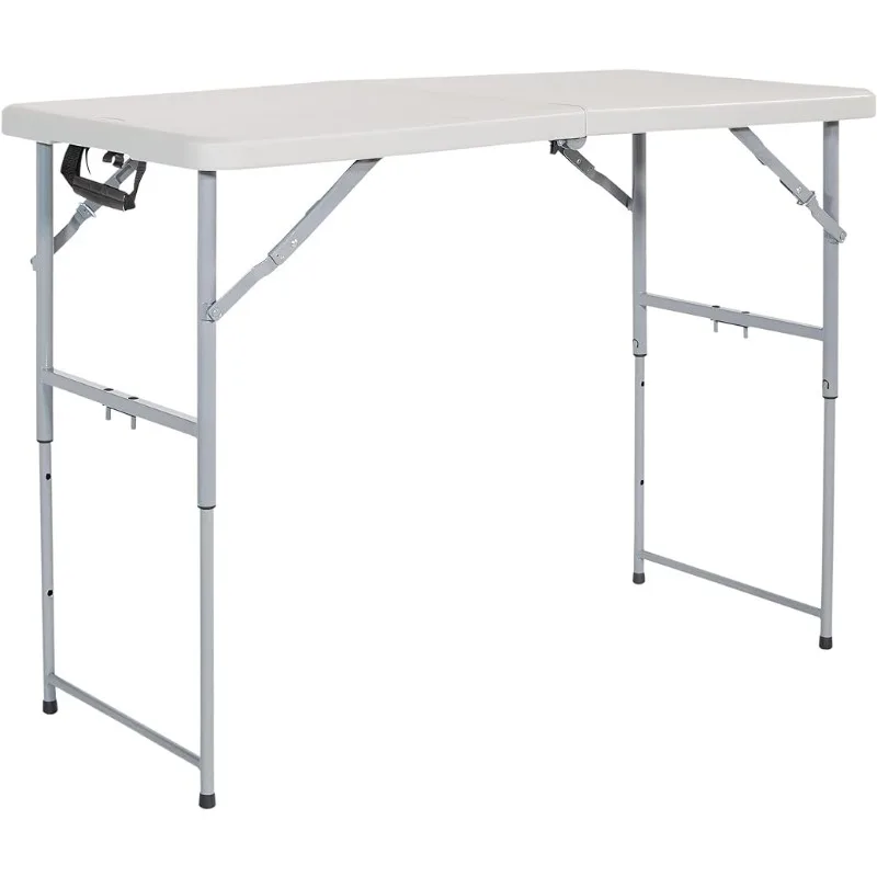 

Office Star Resin Multipurpose Rectangle Table Height Adjustable, Center Folding Table, Light Gray Camping Equipment