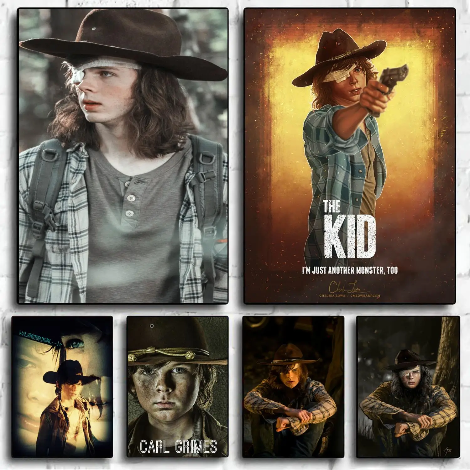 carl grimes Poster Decorative Painting Canvas Poster Wall Art Living Room Posters Bedroom Painting