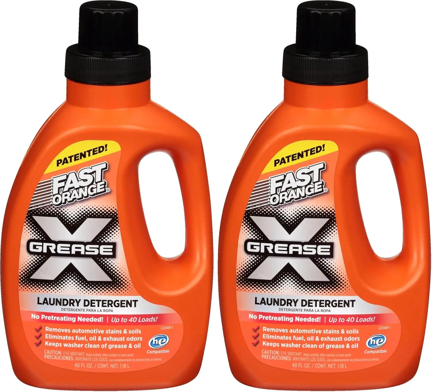 

Powerful Laundry Detergent for Automotive Stains & Odors - Removes Oil, Grease, Fuel, Exhaust - 40 fl oz (Pack of 2)