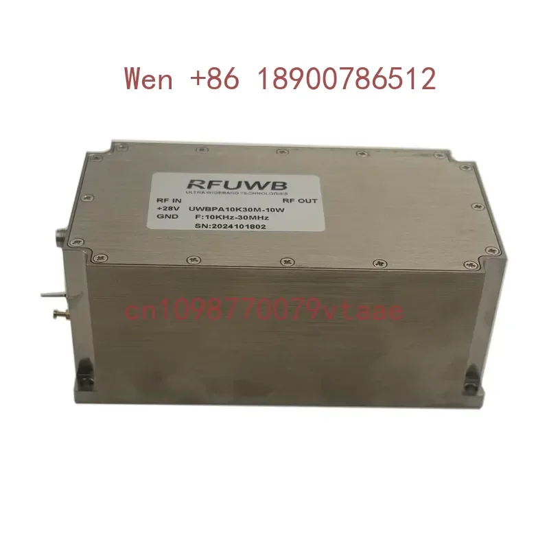 RFUWB 10W UWBPA10K30M-10W Solid State Power Amplifier (SSPA) Factory Direct Sales 10KHz-30MHz RF Power Amplifier