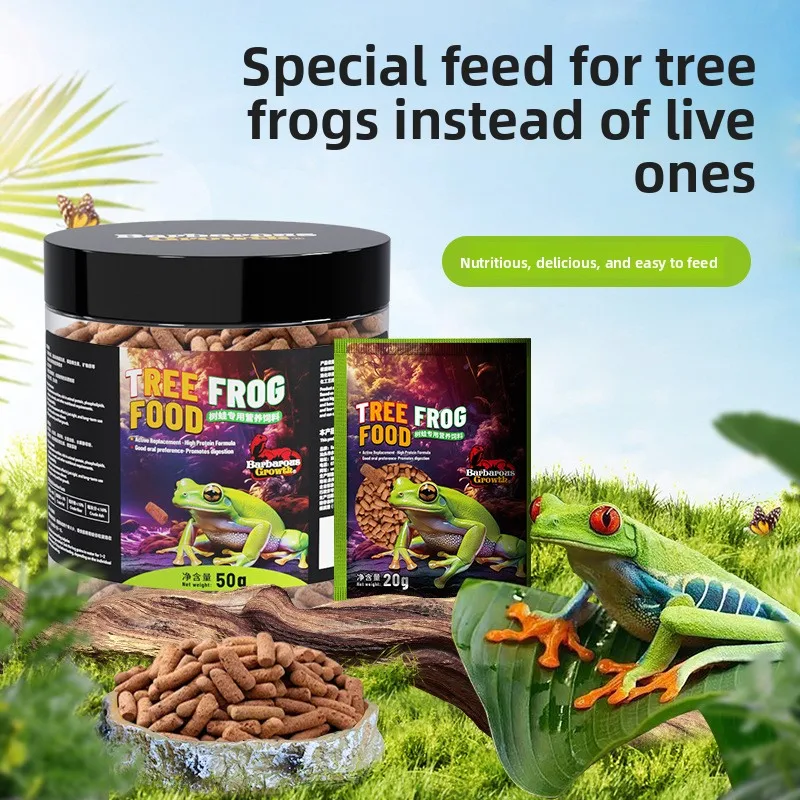 

Barbarous Growth Horned Frog & Tree Frog Food - Nutrient-Rich Sinking Pellets for Pacman Frog, White's Tree Frog & Dart Frogs