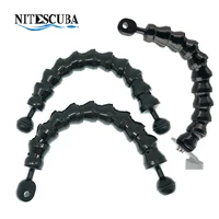 Cabezal esférico para buceo, brazo flexible con articulación YS, brazo curvo con doble cabezal esférico y extensión de cabezal esférico simple para flash y luces de buceo