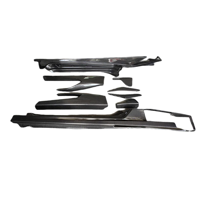 For LP610 Carbon Fiber Side Skirts for Lamborghini Huracan Carbon Fiber Side Lips for Lamborghini LP610 Windshield Body Kit