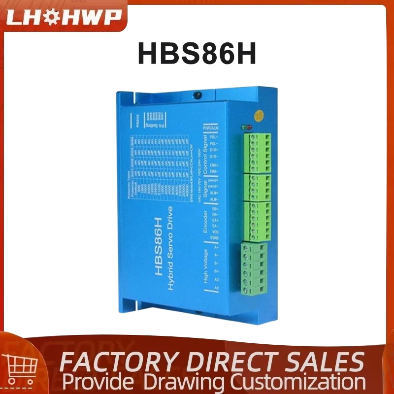 1pc HBS86H Closed Loop  Motor Nema34 Driver Hybrid Step Servo Drive With RS232 Port