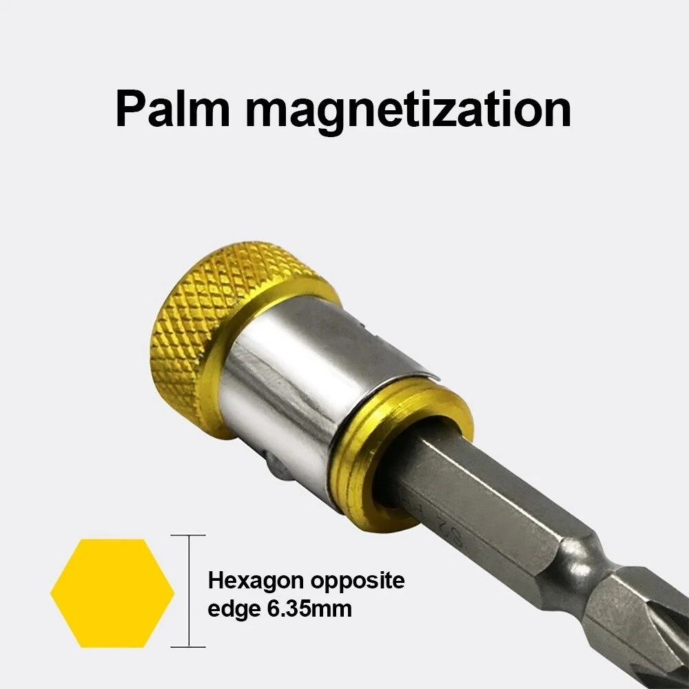 3PCS Magnetic Bit Holder Alloy Electric Magnetic Ring Screwdriver Bit Head Holder Anti Corrosion Magnetizer for Phillip Bit