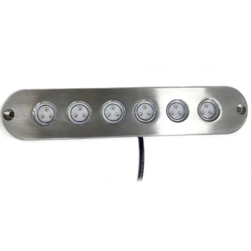 WEIKEN 316L Stainless Steel LED Underwater Boat Pontoon Transom Lights Boat Hull Stern Lights