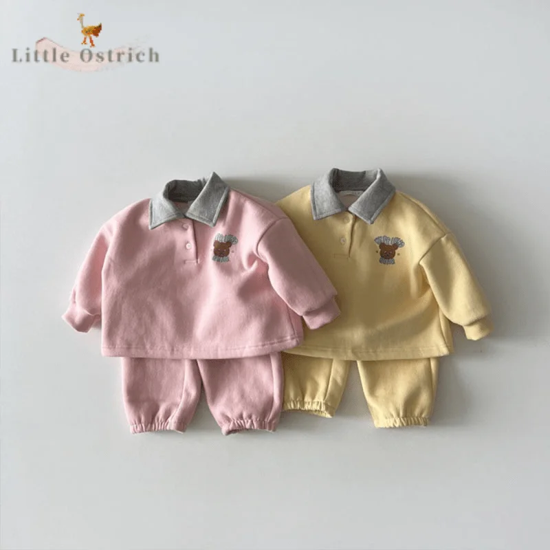 

Newborn Baby Girl Boy Cartoon Cotton Clothes Set Top+Pant Spring Child Clothing Suit Long Sleeve Hoodie Baby Clothes 9M-2Y