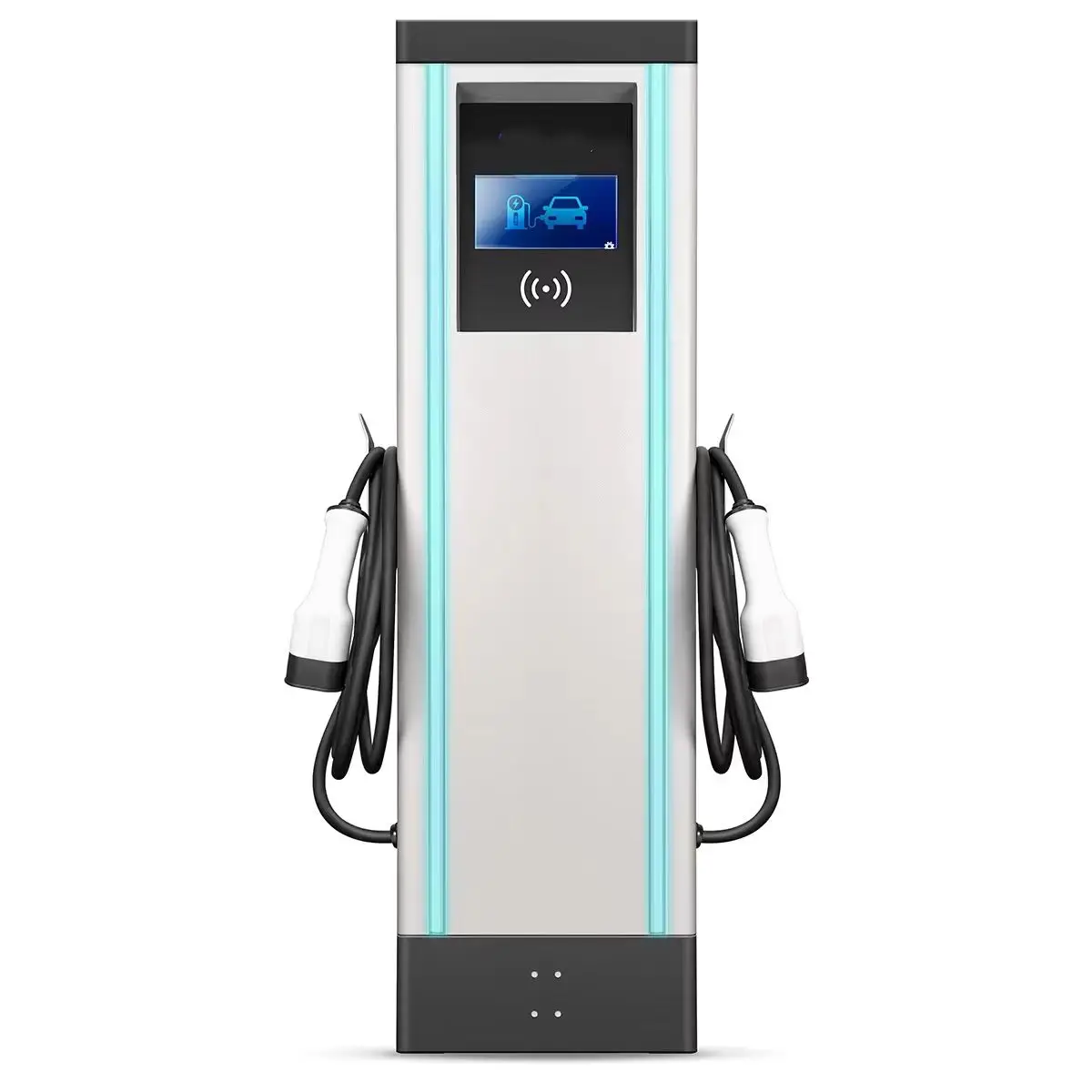 

Standing AC Dual EV Charging Station ACP Series 14 22 44kW 220V 4.3 Inch Touch Screen