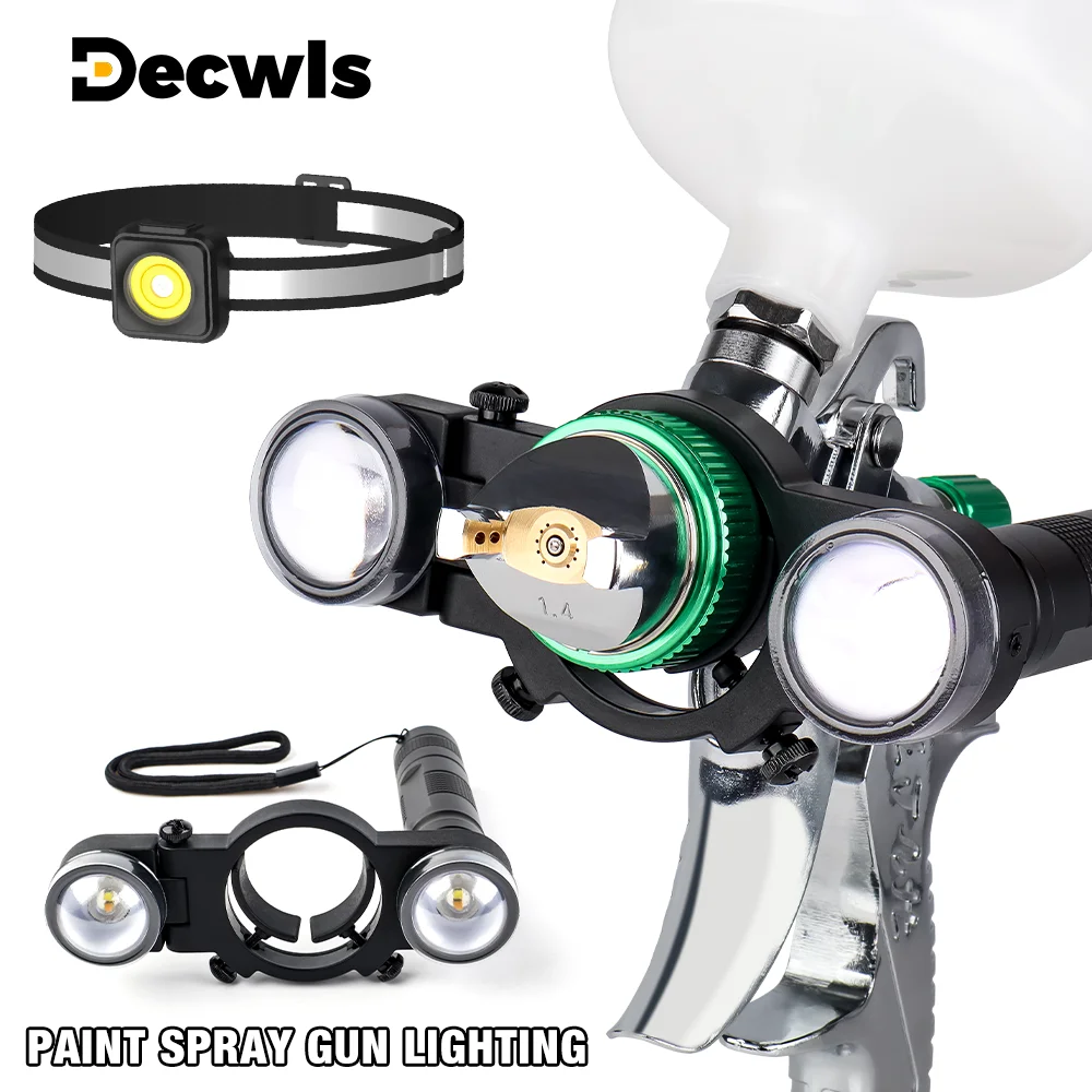 Professional Airbrush Light, LED Light, USB Rechargeable, Spray Painting Lighting Tool, Portable Headlamp, Spray Gun Light