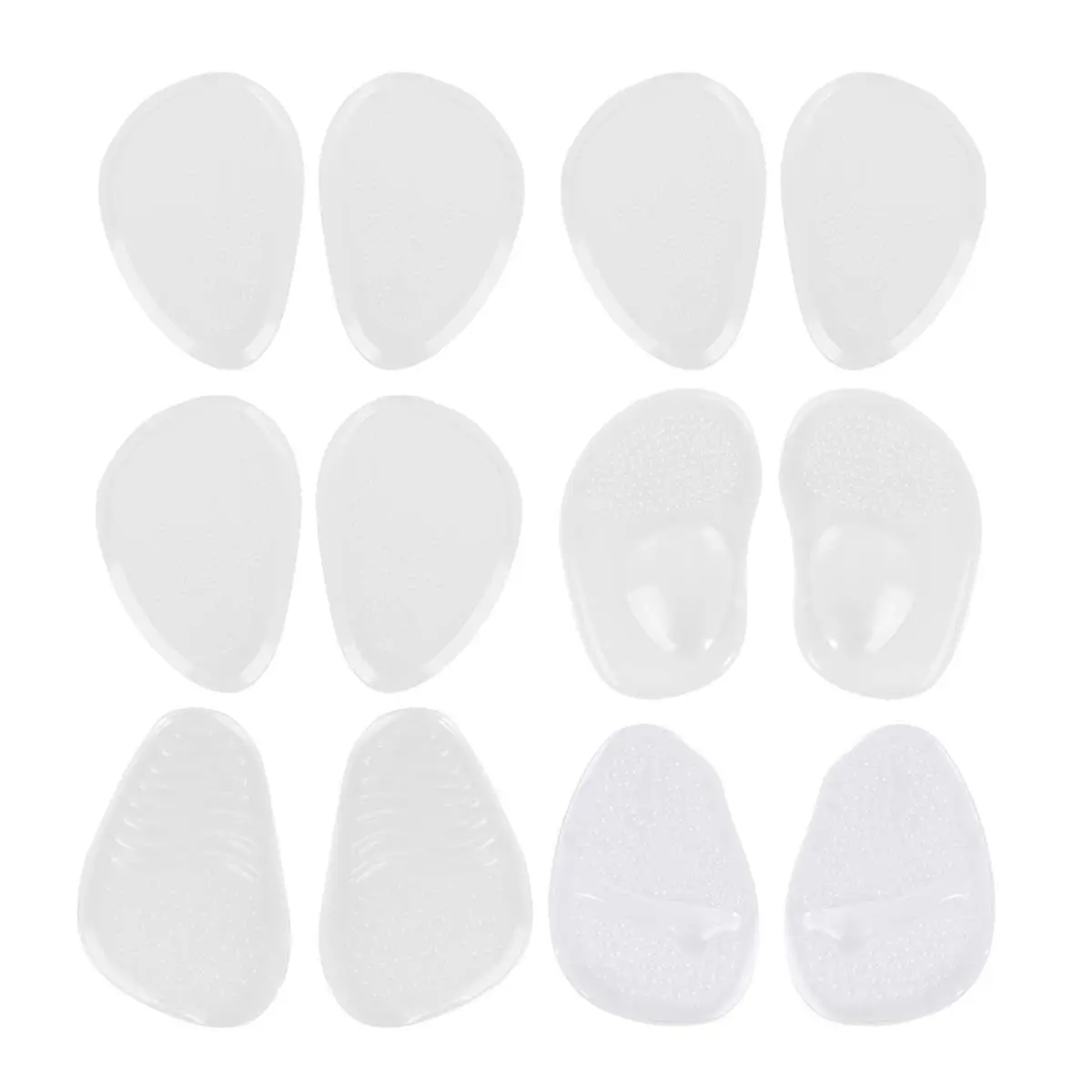 6Pairs Forefoot Pads for High Heels Non-Slip Thicken Gel Cushions Reduce Friction Blisters Heel Slippage Comfort Insoles Women