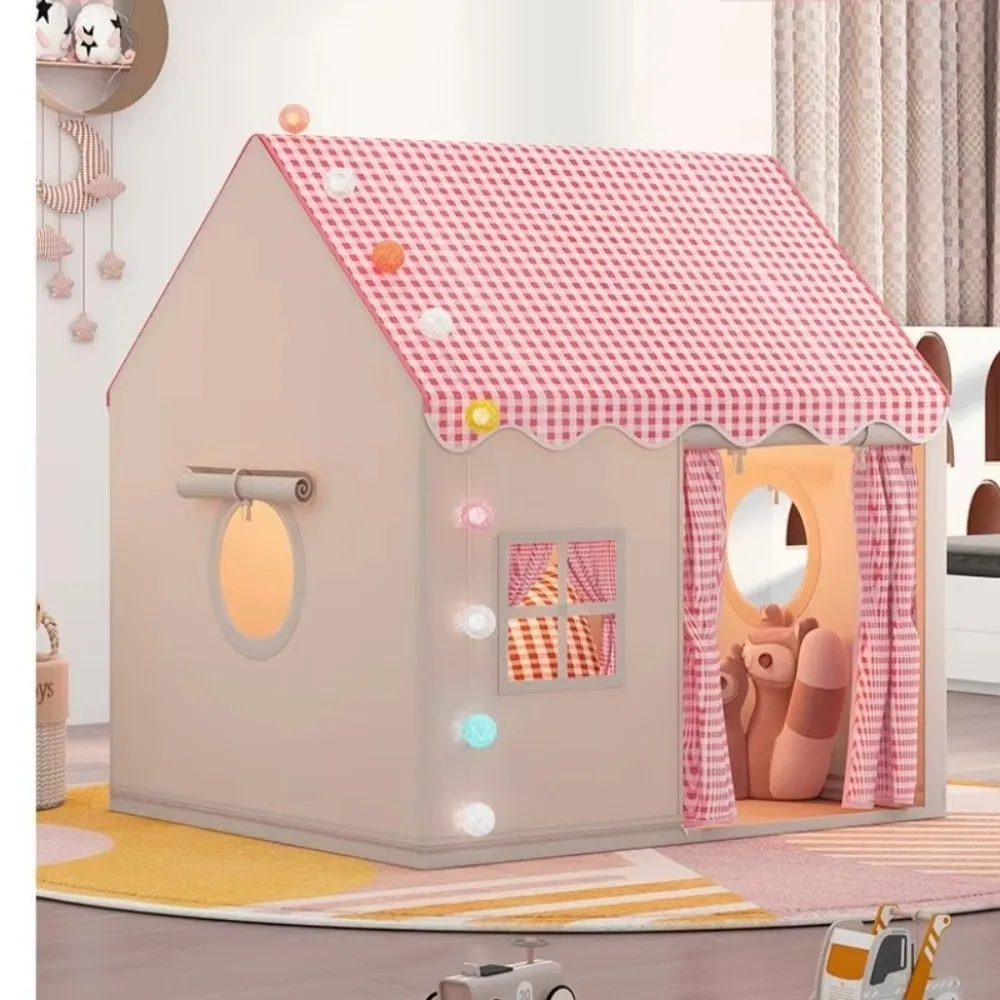 Gifts Foldable Children's Castle Tent Princess Castle Removable Play Tent Double Curtains Children Playhouse Tent Indoor Play