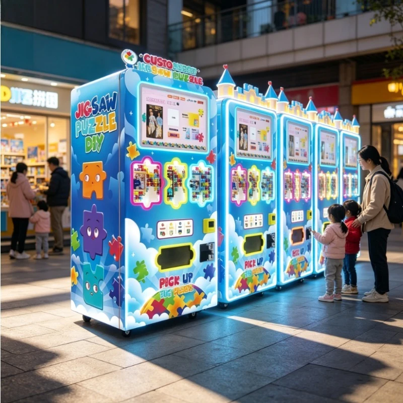 Commercial Intelligent Automatic Jigsaw Puzzle Vending & Printing Machine for Wholesale Retail Amusement Park Events Business