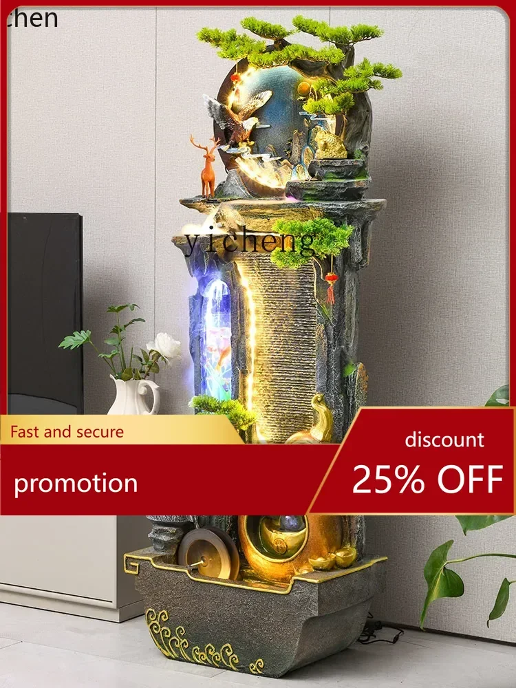 HXL Gourd Rockery Water Screen Living Room Fish Tank Indoor Humidifier Office Opening and Housewarming Gift Decoration