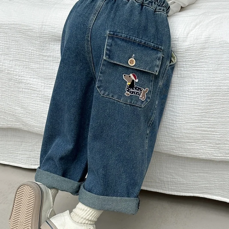 Ragazzi Jean Pantaloni Pantaloni lunghi Denim 2025 Nuovo arrivo Primavera Autunno Bambini per bambini Adolescenti Abbigliamento per bambini scolastici di alta qualità