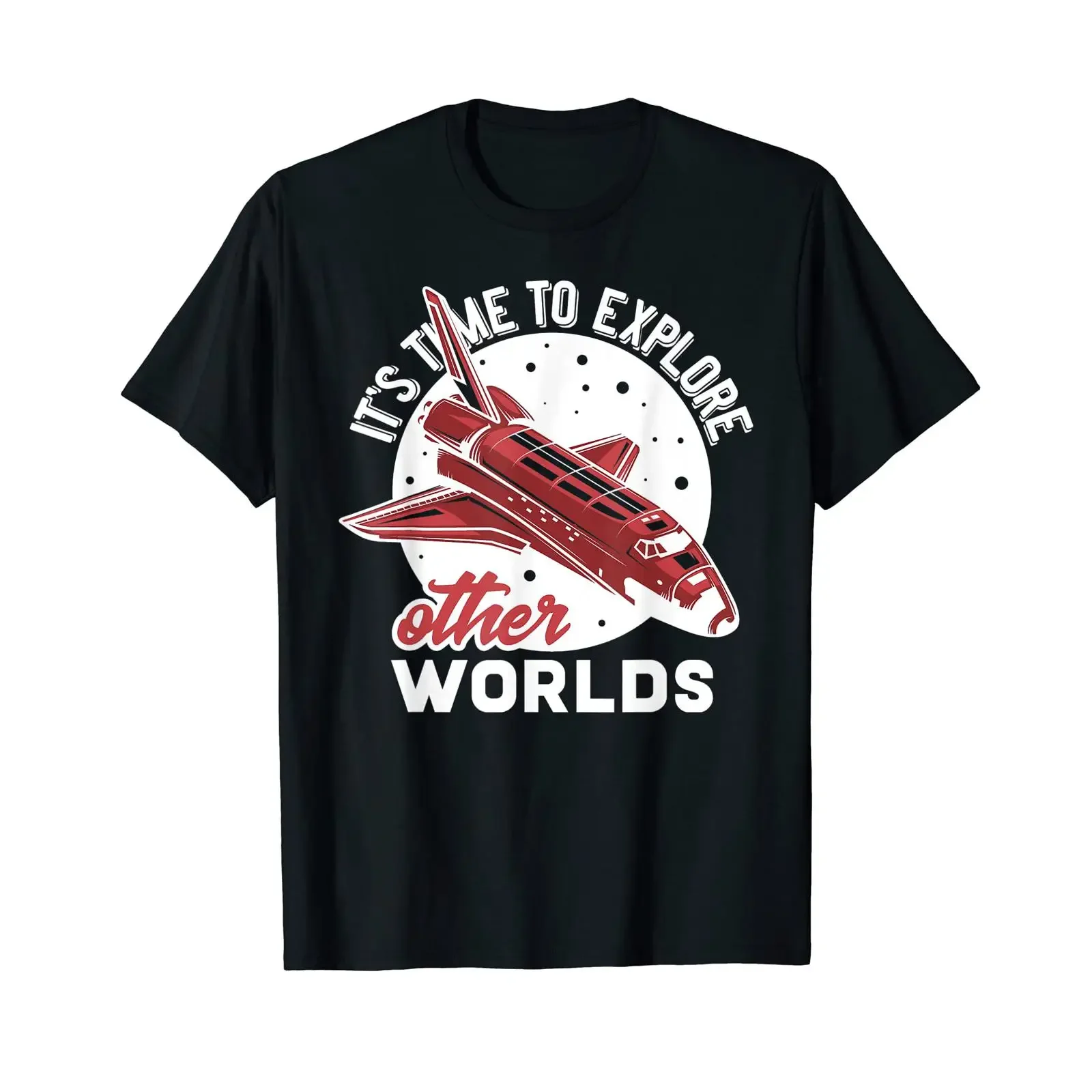 It's Time To Explorore Other Worlds Space Travel T Shirt black vintage Washed graphic Unisex Versatile Soft Comfortable Stylish