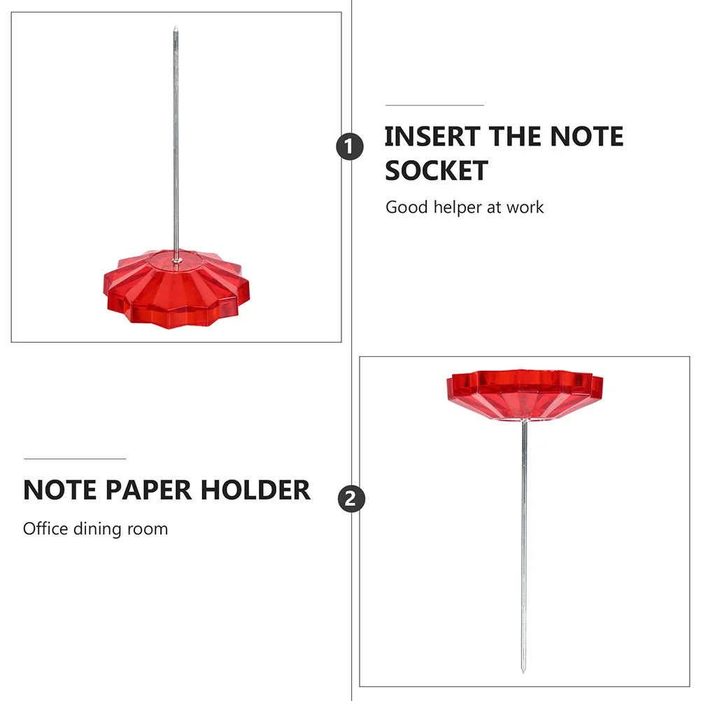 2 قطعة حامل ورق قضيب مستقيم من البلاستيك لمنظم استلام المكتب بيل شوكة تخزين مكتب سبايك المغزل