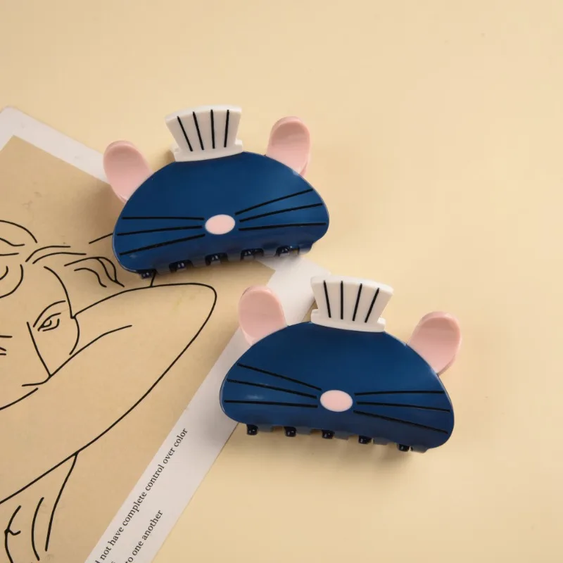 חדש חמוד ratouille שיער טופר קריקטורה אצטט טופר קליפ עכבר סרטן שיער קליפים עבור נשים בנות שיער חם אביזרי מתנות חדש