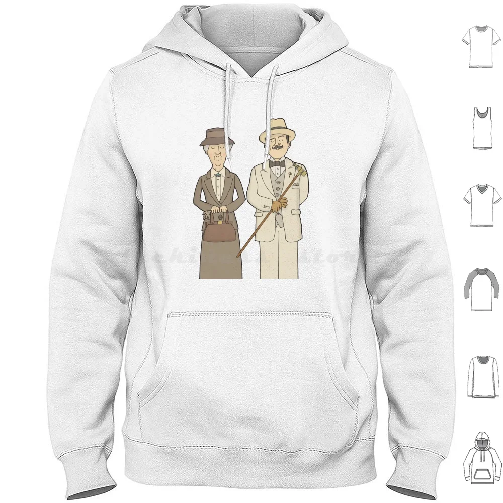 Marple And Poirot Hoodie Cotton Long Sleeve Agatha Christie Poirot Detective Mystery Agatha Hercule Poirot Christie