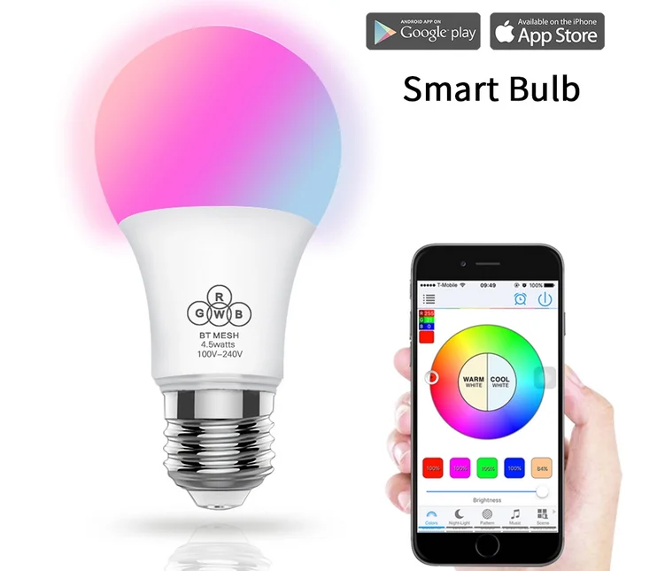 A60 E26 9W 10W Wireless RGB Multicolor Dimmable Color Changing Zigbee Led Alexa Bulb Smart Light