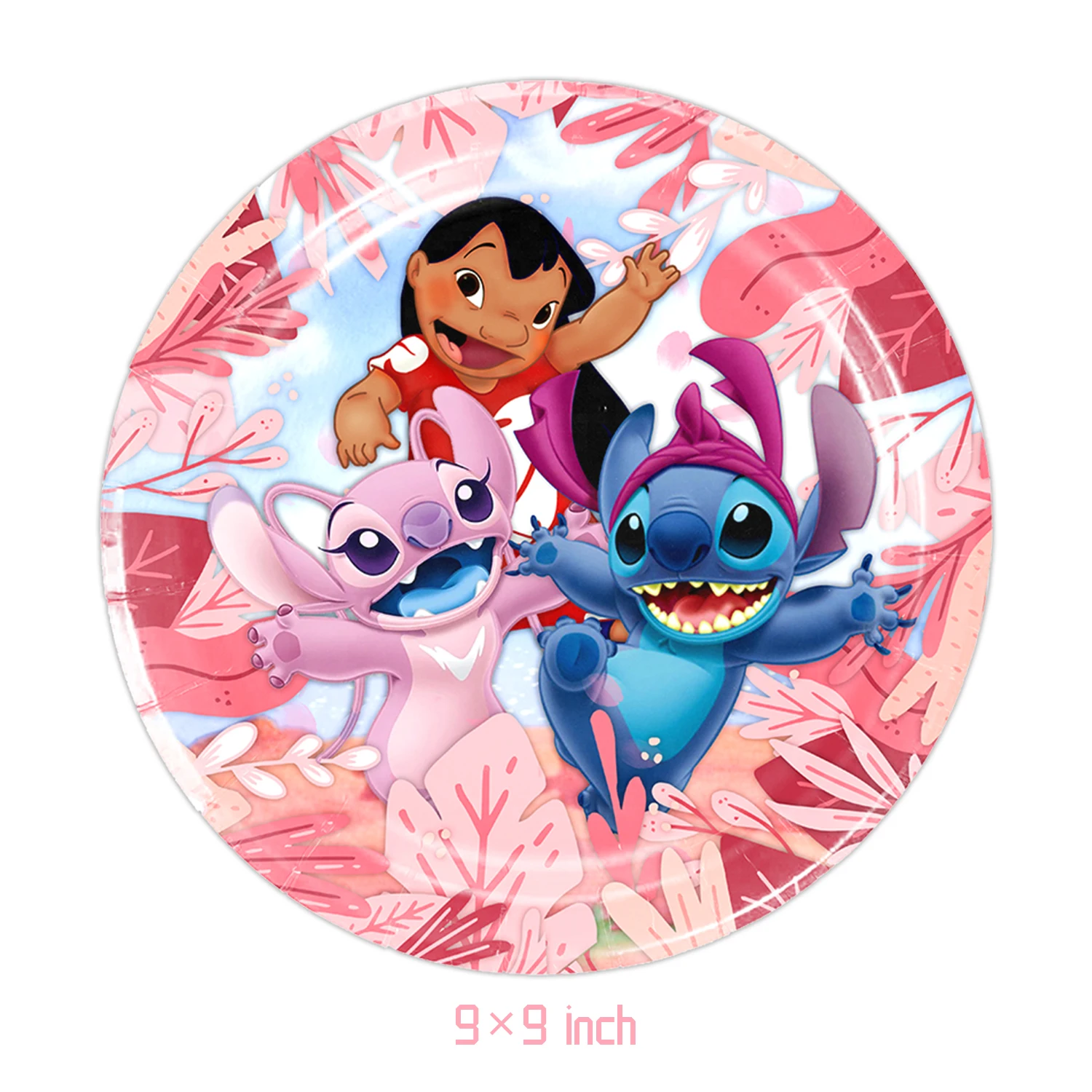 Pink Lilo & Stitch Theme Birthday Party Decoration Paper Tableware Cup Plate Balloon Background For Kild\'s Baby Shower Supplies