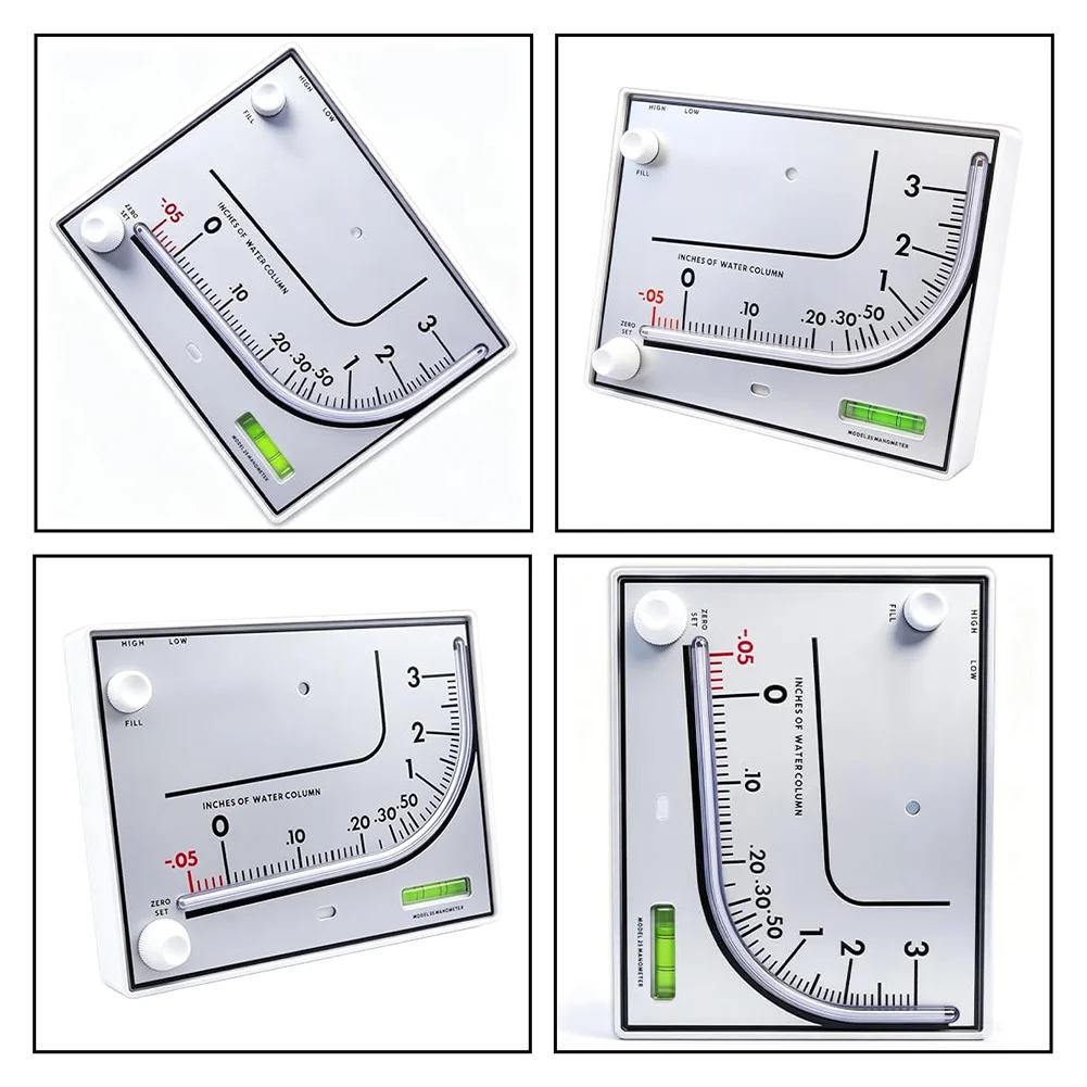 Reliable HVAC Tool Inclined Tube Gauge 190*150*32 mm HVAC Pressure Tool 3 Accuracy Measurement Low Evaporation Liquid