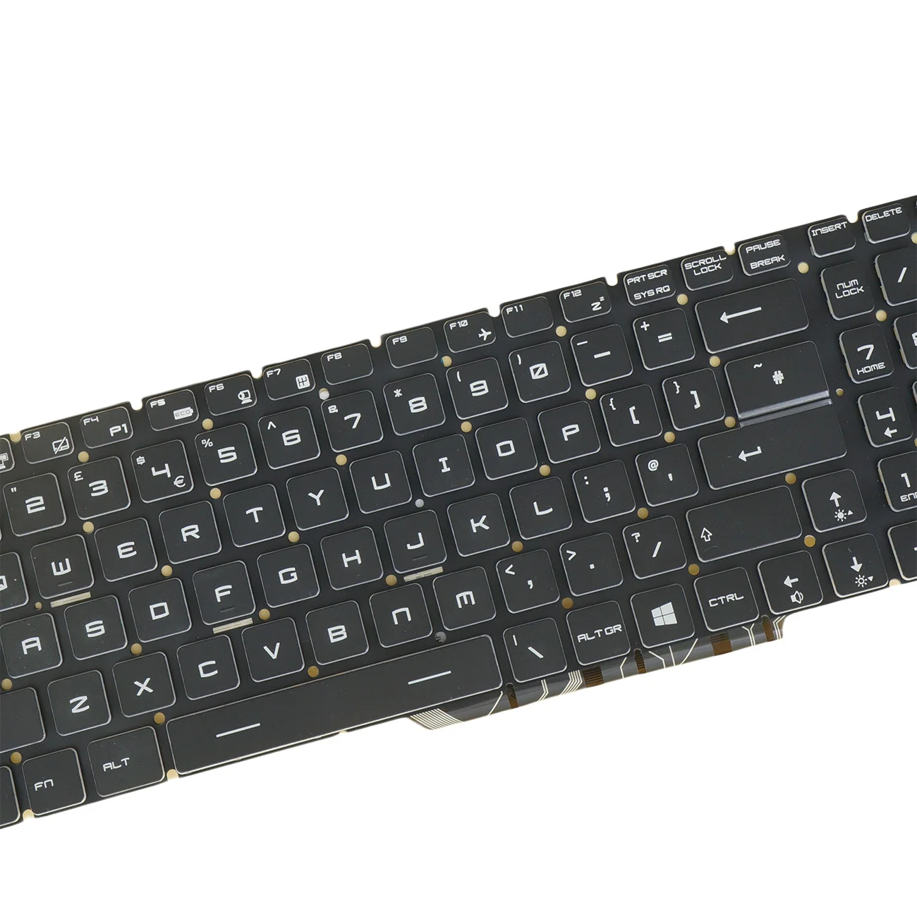 White Backlit Keyboard For MSI GE62VR / GE72VR 6RF 7RF Apache Pro, GE72 2QC 2QD 2QD 2QE 2QE 2QF 2QL 6QC 6QD 6QE 6QF 6QL UK GB