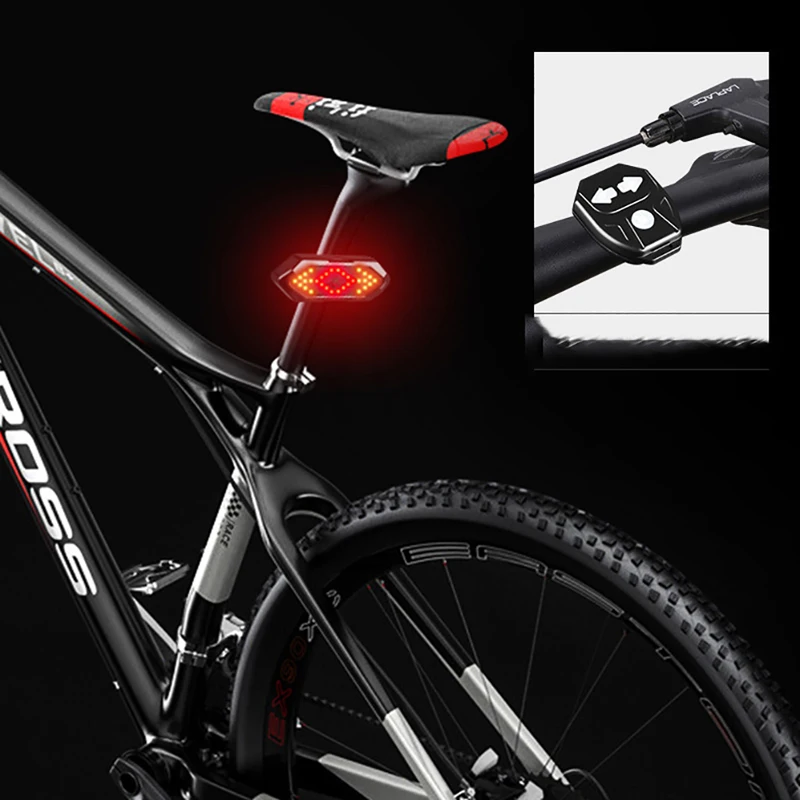 

Bicycle Turn Signal Light Remote Control MTB Bike Direction Indicator USB Rechargeable Cycling LED Rear Lamp With Horn