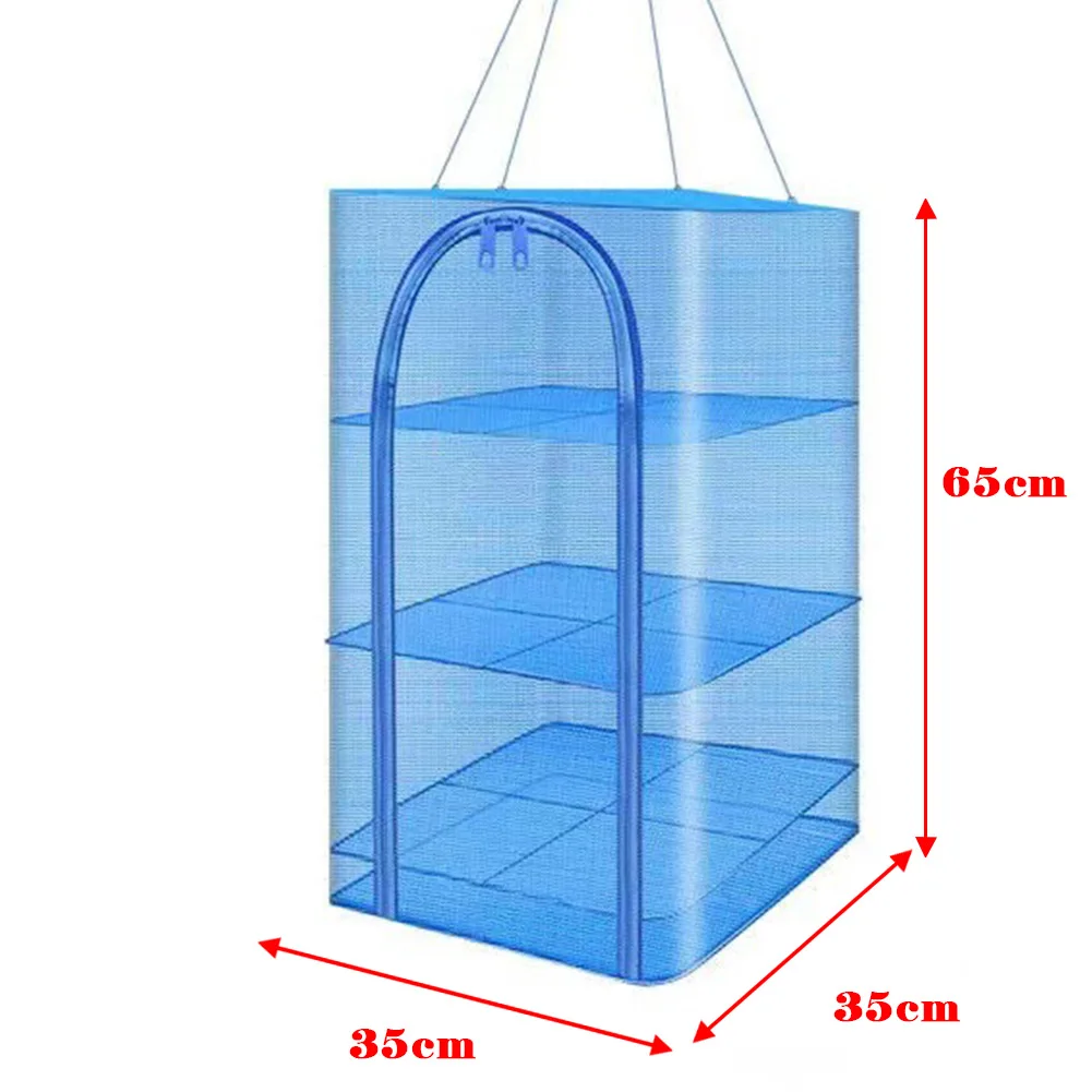 3 Layers Drying Rack Fish Spare Parts Dishes Dryer Hanger Drying Foldable Hanging Indoor/outdoor Nylon Brand New