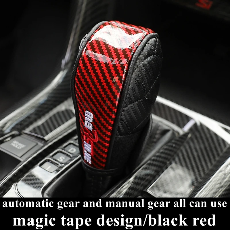 Hot Sale Car Gear Shift Knob Cover Protector Universal PU Leather Non-Slip Car Handbrake Protector Car Interior Accessories CSV