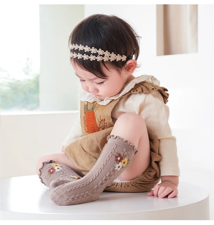 Description Picture 6 of itemKids Socks For Girls Cotton Print Ruffle Children's Girls Socks Spring Autumn Toddler Baby Princess Sock 0-8Years Stockings New