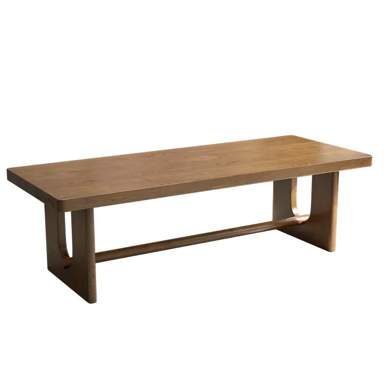 Industrial style solid wood conference table Long table Log negotiation table Workbench Simple and large